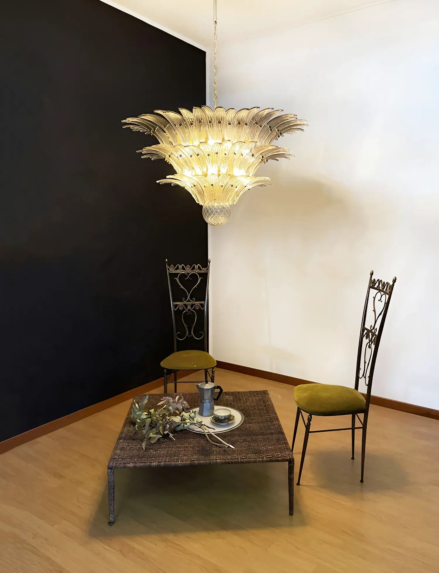 Beautifully Murano Palmette Smoked Chandelier product image