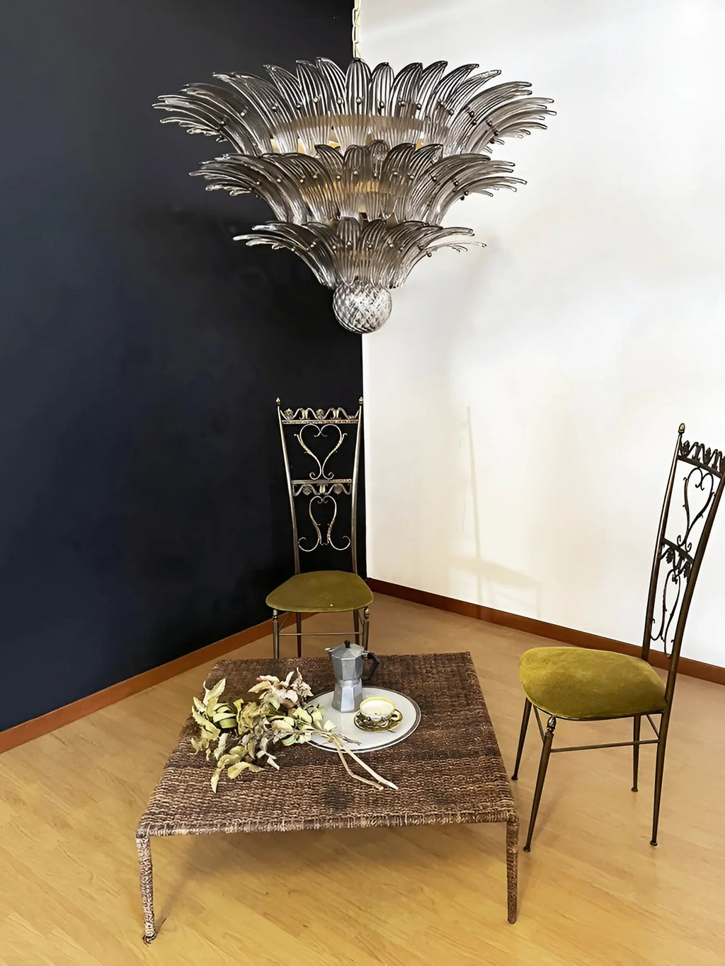 Beautifully Murano Palmette Smoked Chandelier product image