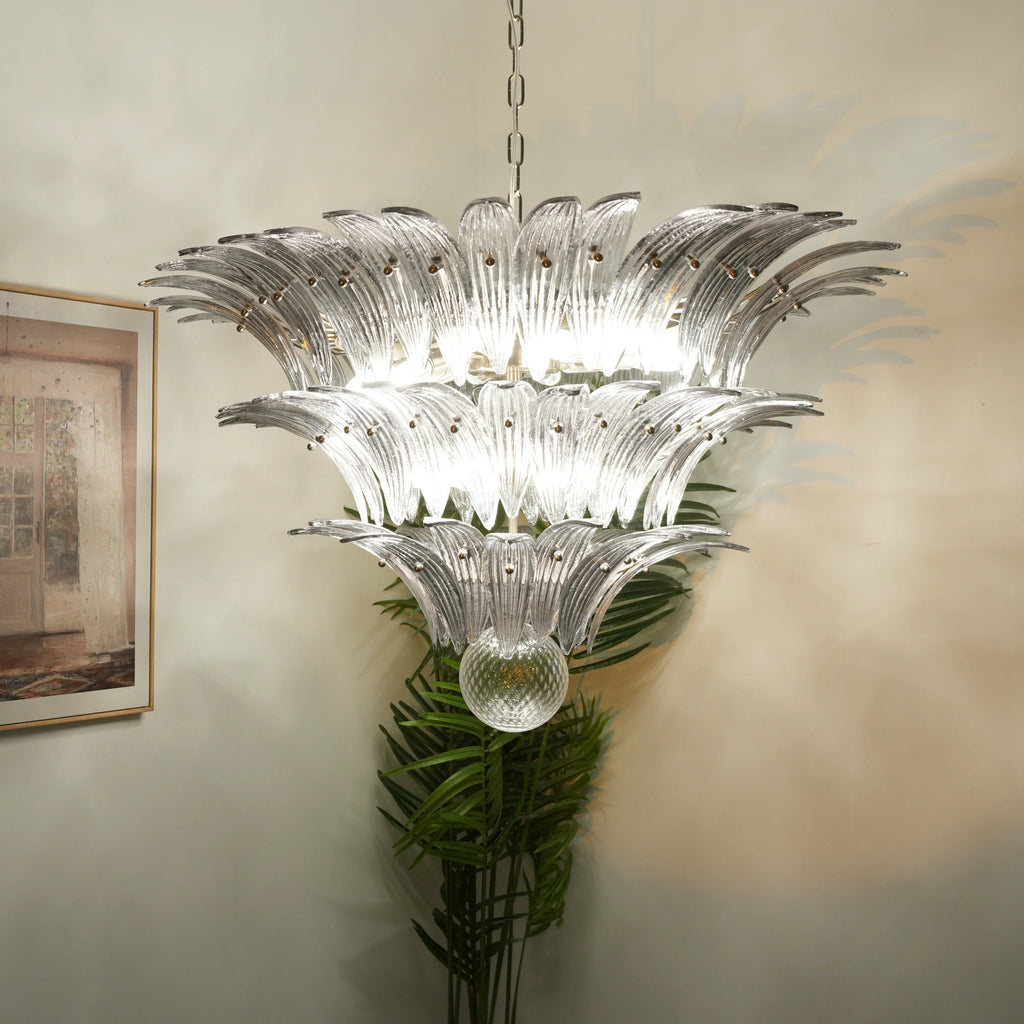Beautifully Murano Palmette Smoked Chandelier product image