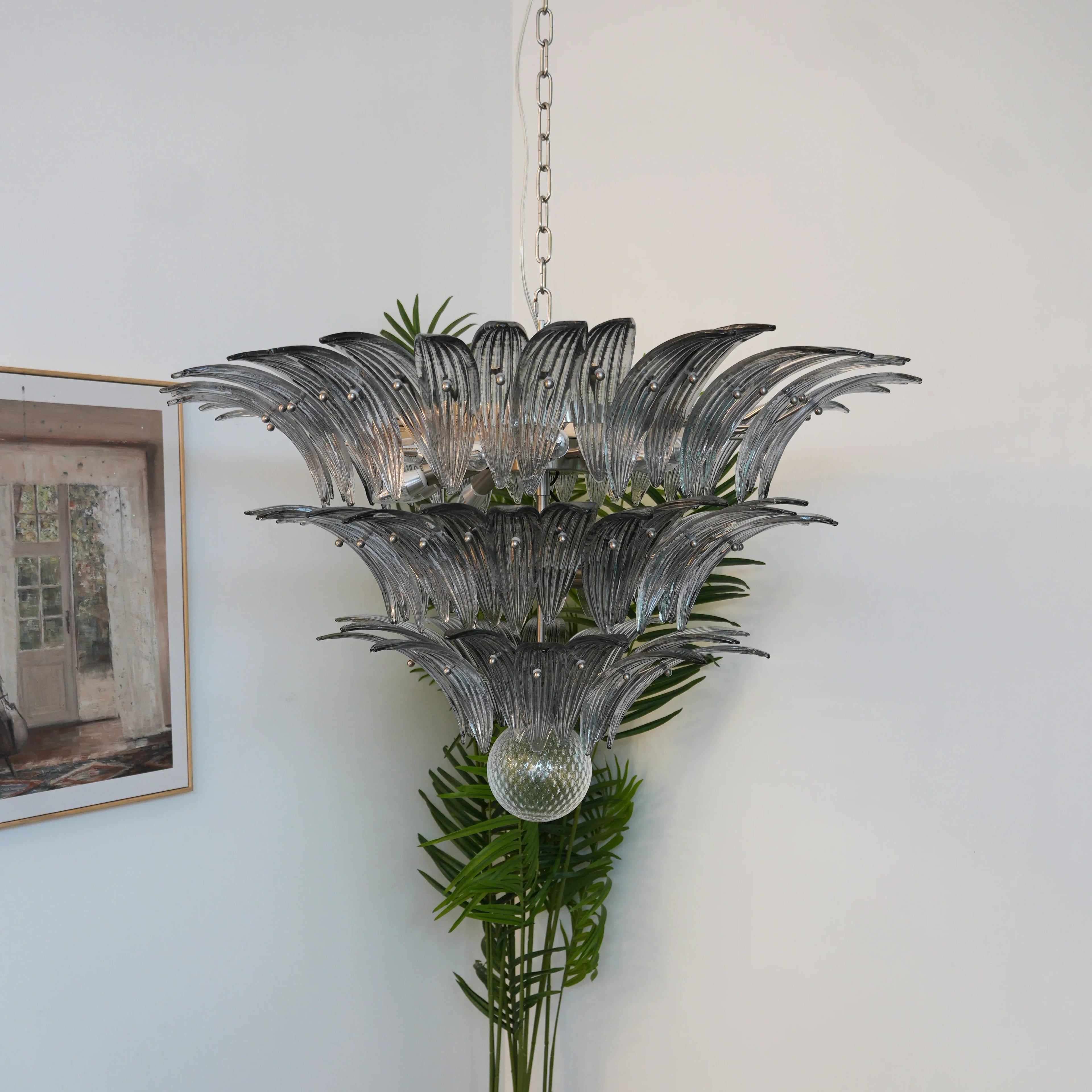 Beautifully Murano Palmette Smoked Chandelier product image