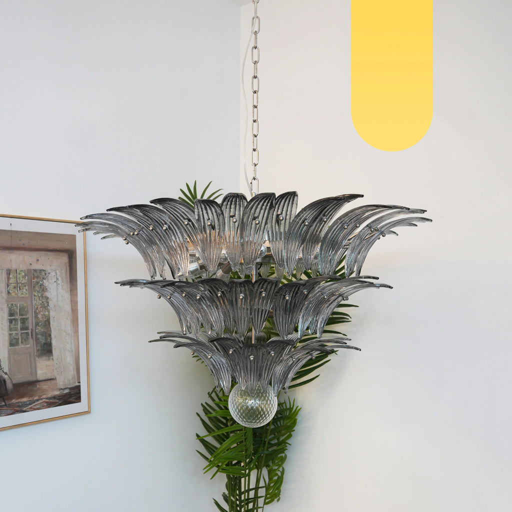 Beautifully Murano Palmette Smoked Chandelier product image