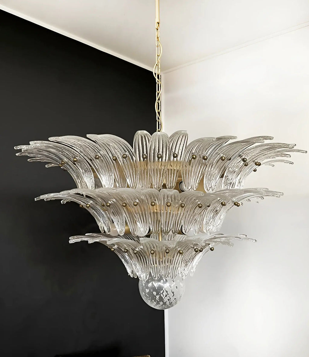 Beautifully Murano Palmette Transparent Chandelier product image