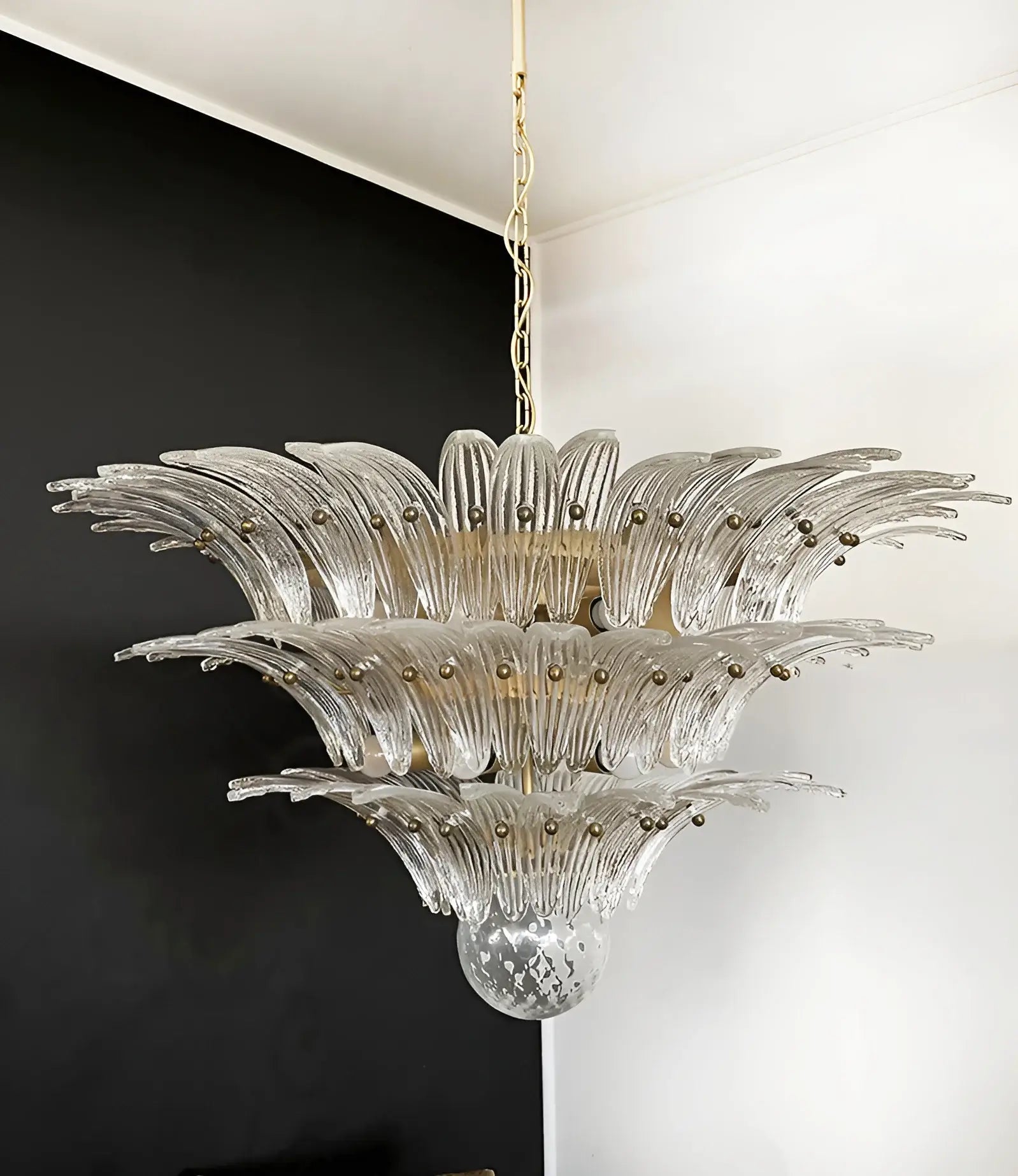 Beautifully Murano Palmette Transparent Chandelier product image