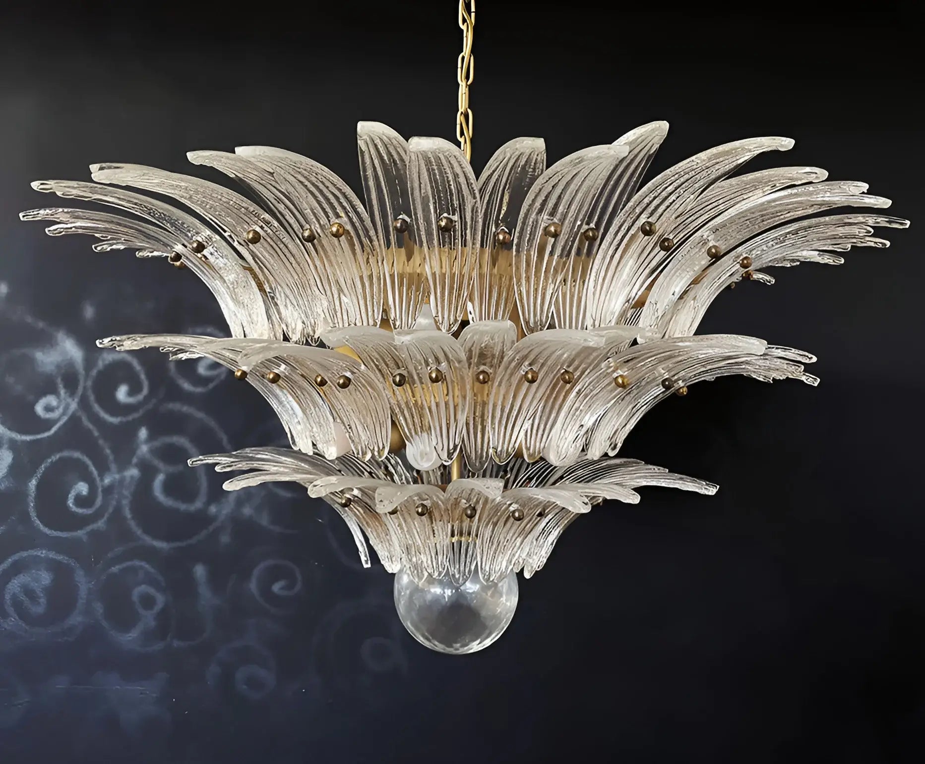 Beautifully Murano Palmette Transparent Chandelier product image