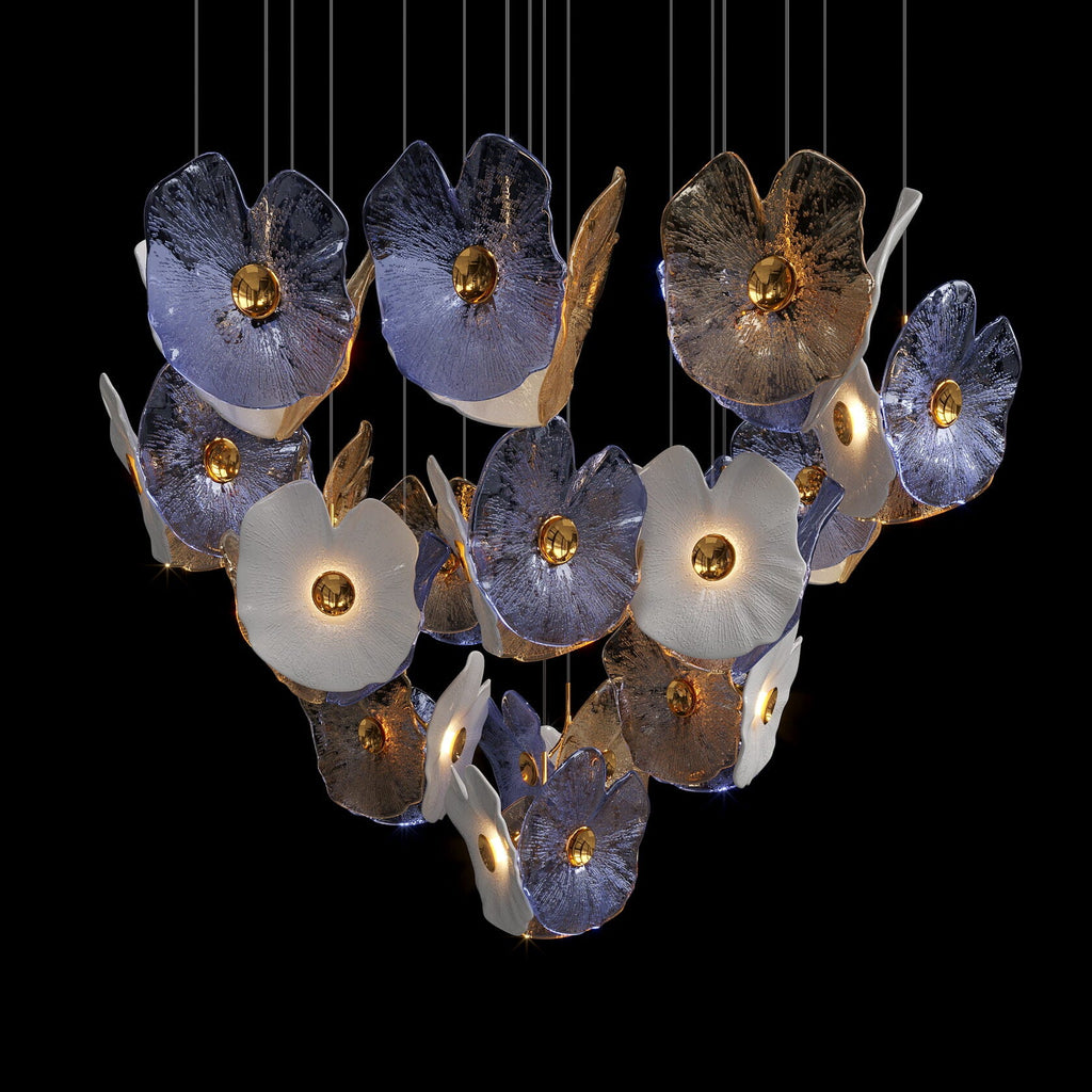 Frosted Blossom Cluster Chandelier