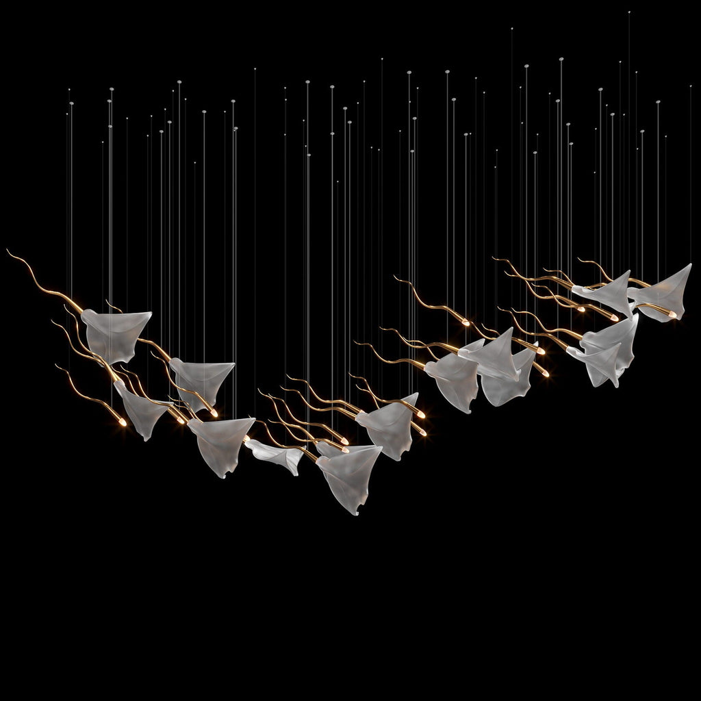 White Manta Branch Chandelier
