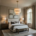 Valmont 2-Tier Alabaster Chandelier 23" by Bling Lighting Studio