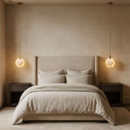 Moonshade Natural Alabaster Pendant Light by Bling Lighting Studio