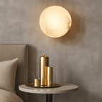 Moonshade Alabaster Light lighting fixture by Bling Lighting Studio
