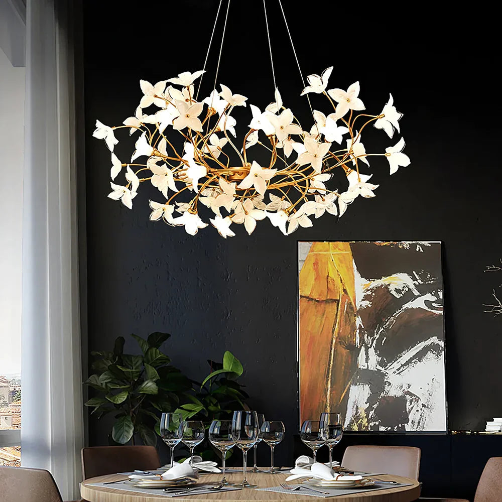 Begonia Branch Chandelier by Bling Lighting Studio