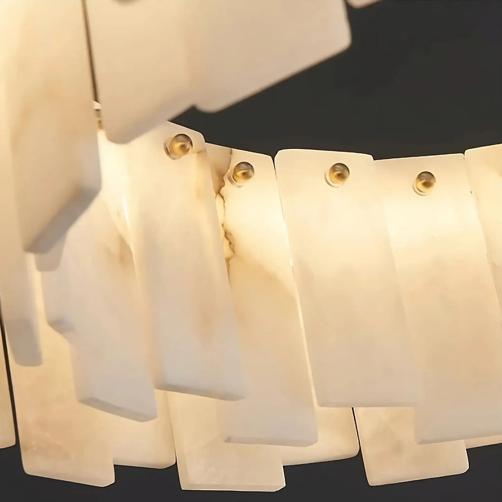 Benett Alabaster Chandelier material and finish detail