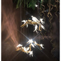 Bird Song Branching Linear Teardrop Chandelier by Bling Lighting Studio