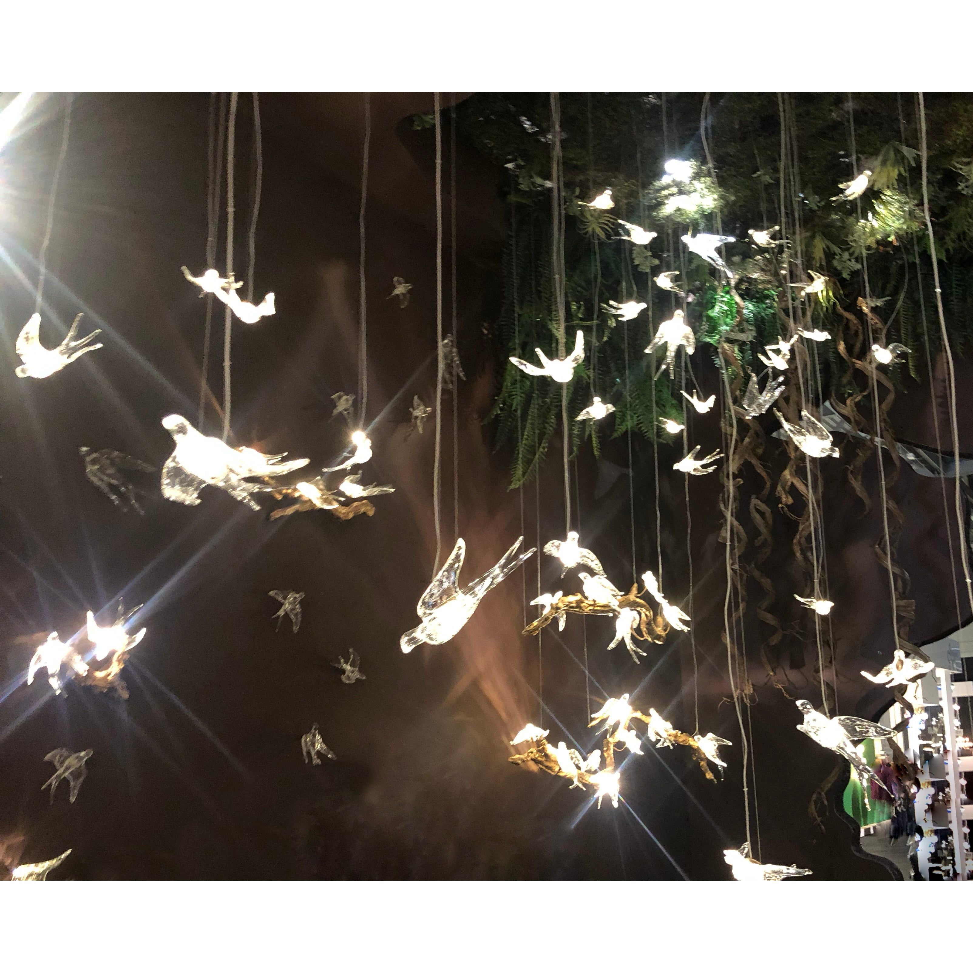 Bird Song Branching Linear Teardrop Chandelier by Bling Lighting Studio
