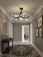 Black Branch Copper Tree Chandelier by Bling Lighting Studio