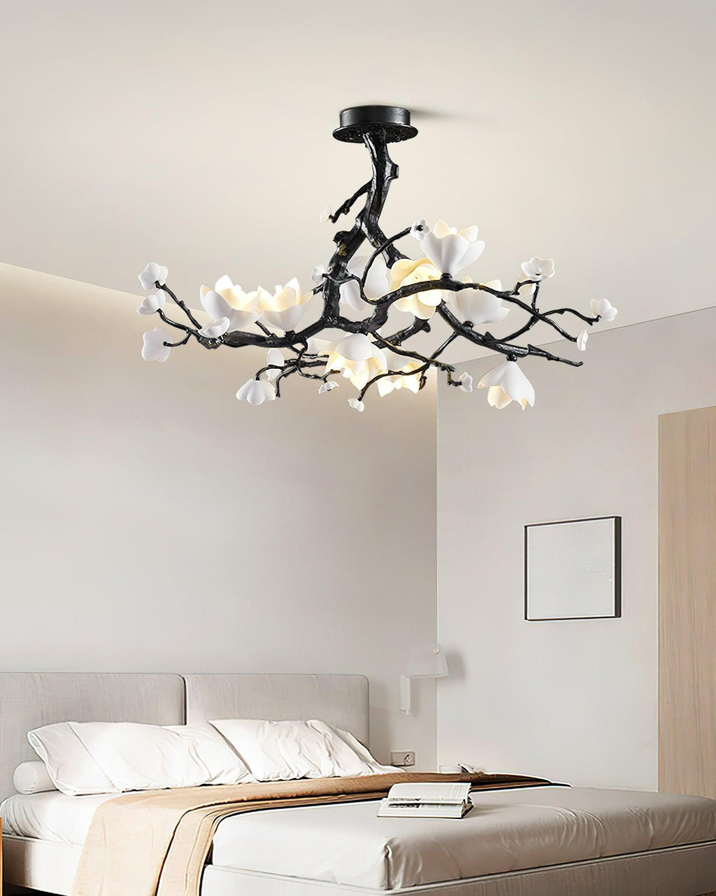 Black Branch Copper Tree Chandelier by Bling Lighting Studio