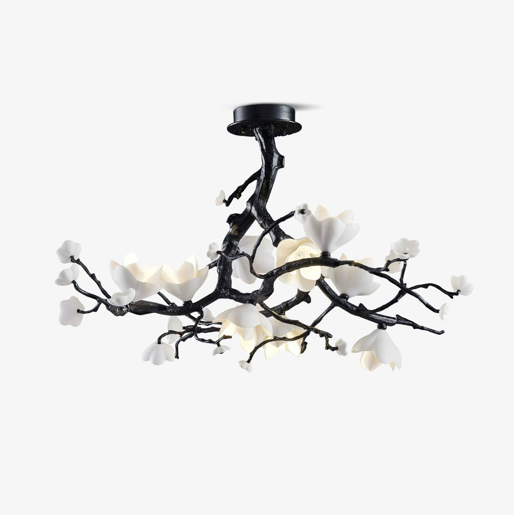 Black Branch Copper Tree Chandelier by Bling Lighting Studio