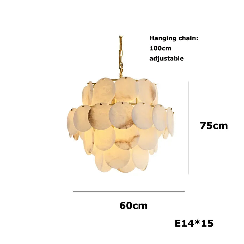 Bordwell Alabaster Chandelier 31" product image