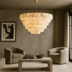 Bordwell Alabaster Chandelier 43" by Bling Lighting Studio