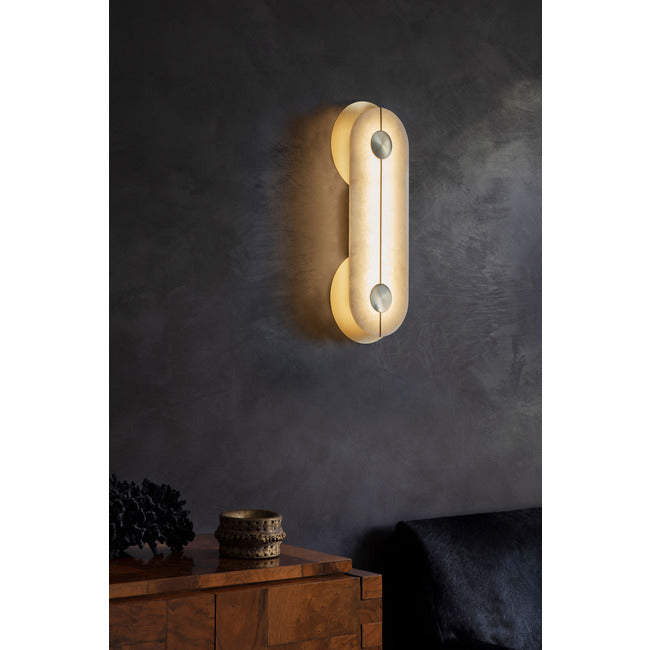 Brace Alabaster Wall Sconce by Bling Lighting Studio