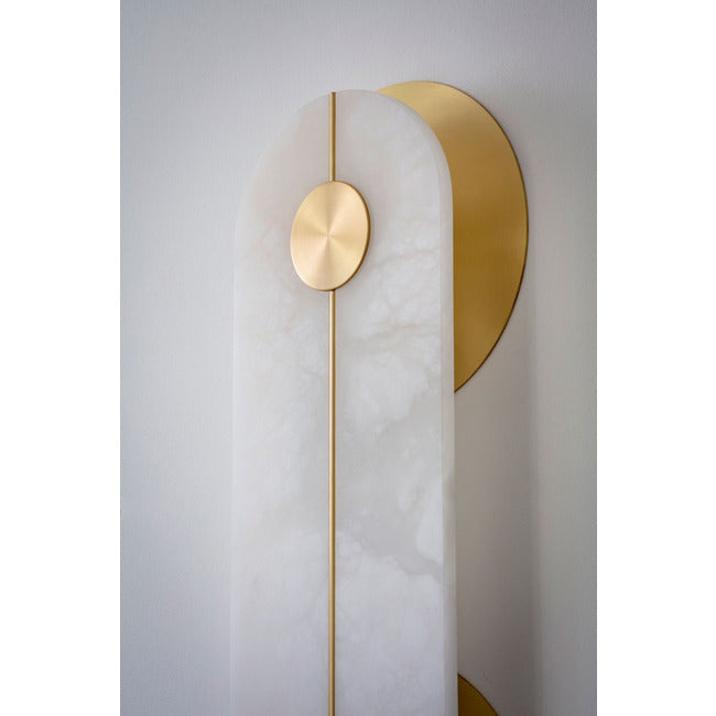 Brace Alabaster Wall Sconce by Bling Lighting Studio