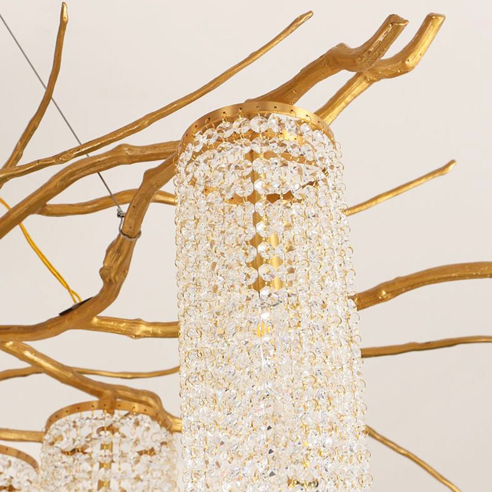 Branch and Leaf Motif Metallic Chandelier product image