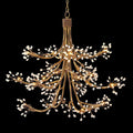 Branch Halogen Crystal Waterfalls Chandelier 50"W by Bling Lighting Studio