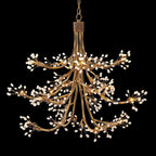 Branch Halogen Crystal Waterfalls Chandelier 50"W by Bling Lighting Studio