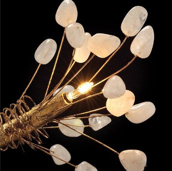 Branch Halogen Crystal Waterfalls Chandelier 50"W by Bling Lighting Studio
