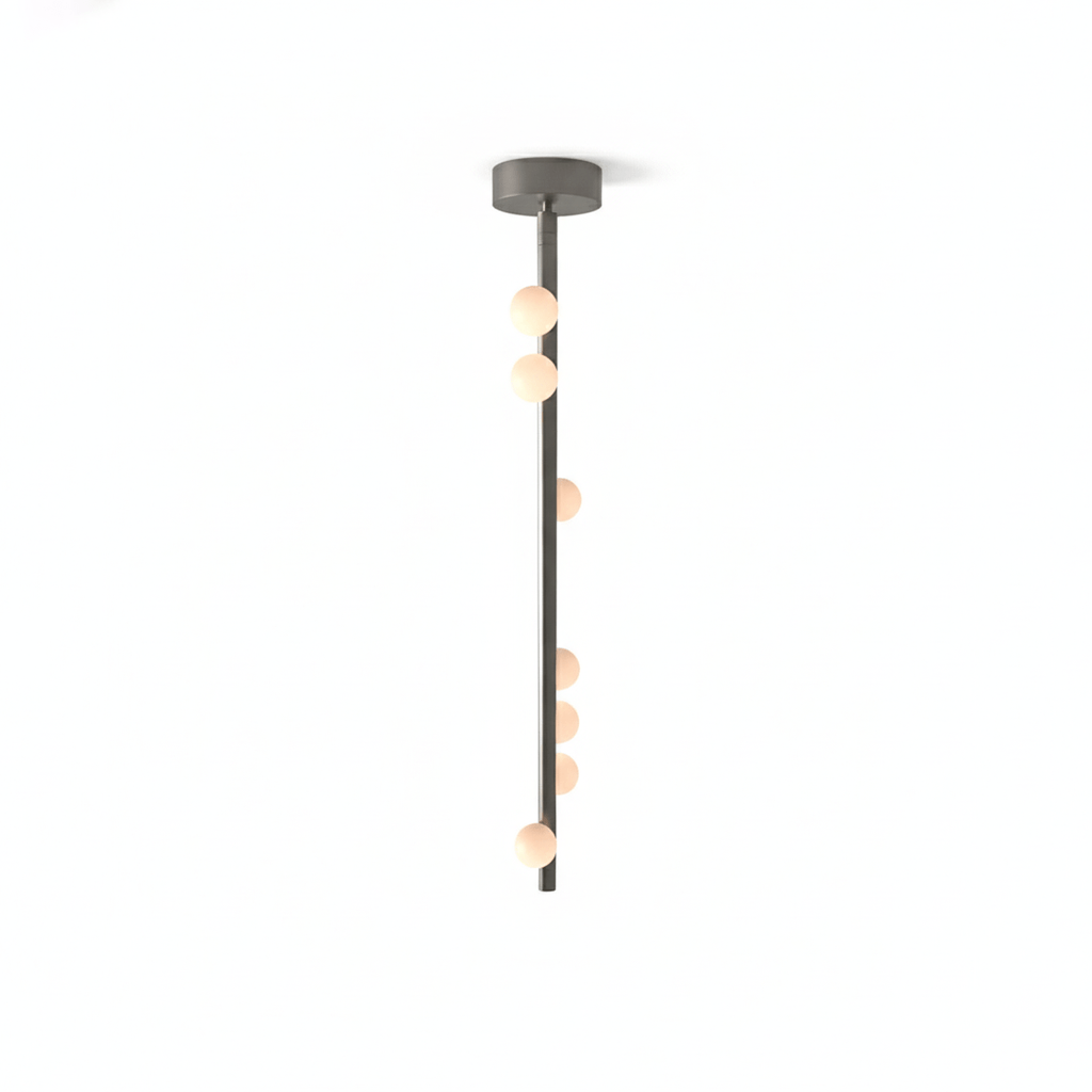 Brass Glass Drop Chandelier