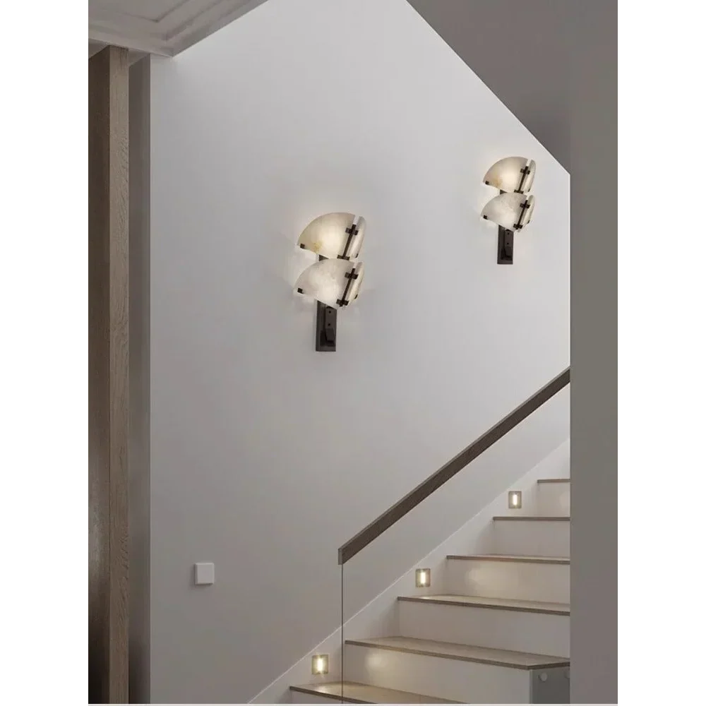 BRIELLE ALABASTER WALL SCONCE by Bling Lighting Studio