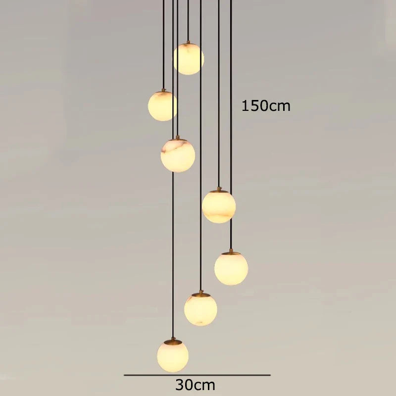 Brighton Alabaster Ball Chandelier additional product view