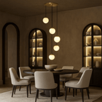 Brighton Alabaster Chandelier material and finish detail