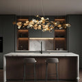 Btria Branch Copper Leaf Linear Chandelier by Bling Lighting Studio
