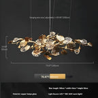 Btria Branch Copper Leaf Linear Chandelier by Bling Lighting Studio