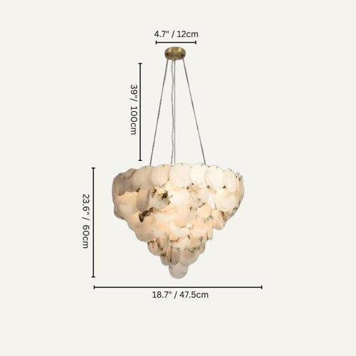 Caelum Alabaster Chandelier Light by Bling Lighting Studio