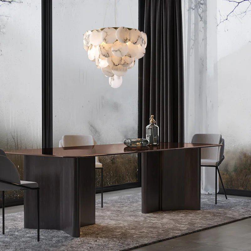 Caelum Alabaster Chandelier Light by Bling Lighting Studio