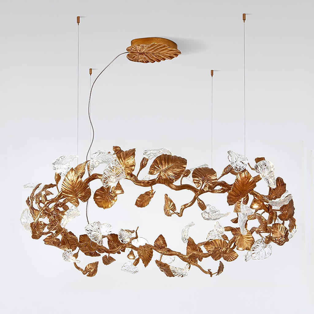 Calathea Branch Leaves Chandelier by Bling Lighting Studio