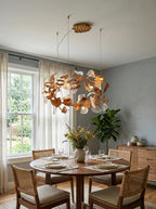 Calathea Branch Leaves Chandelier detail view