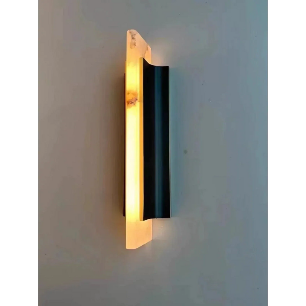 CALEVA MODERN ALABASTER WALL SCONCE by Bling Lighting Studio