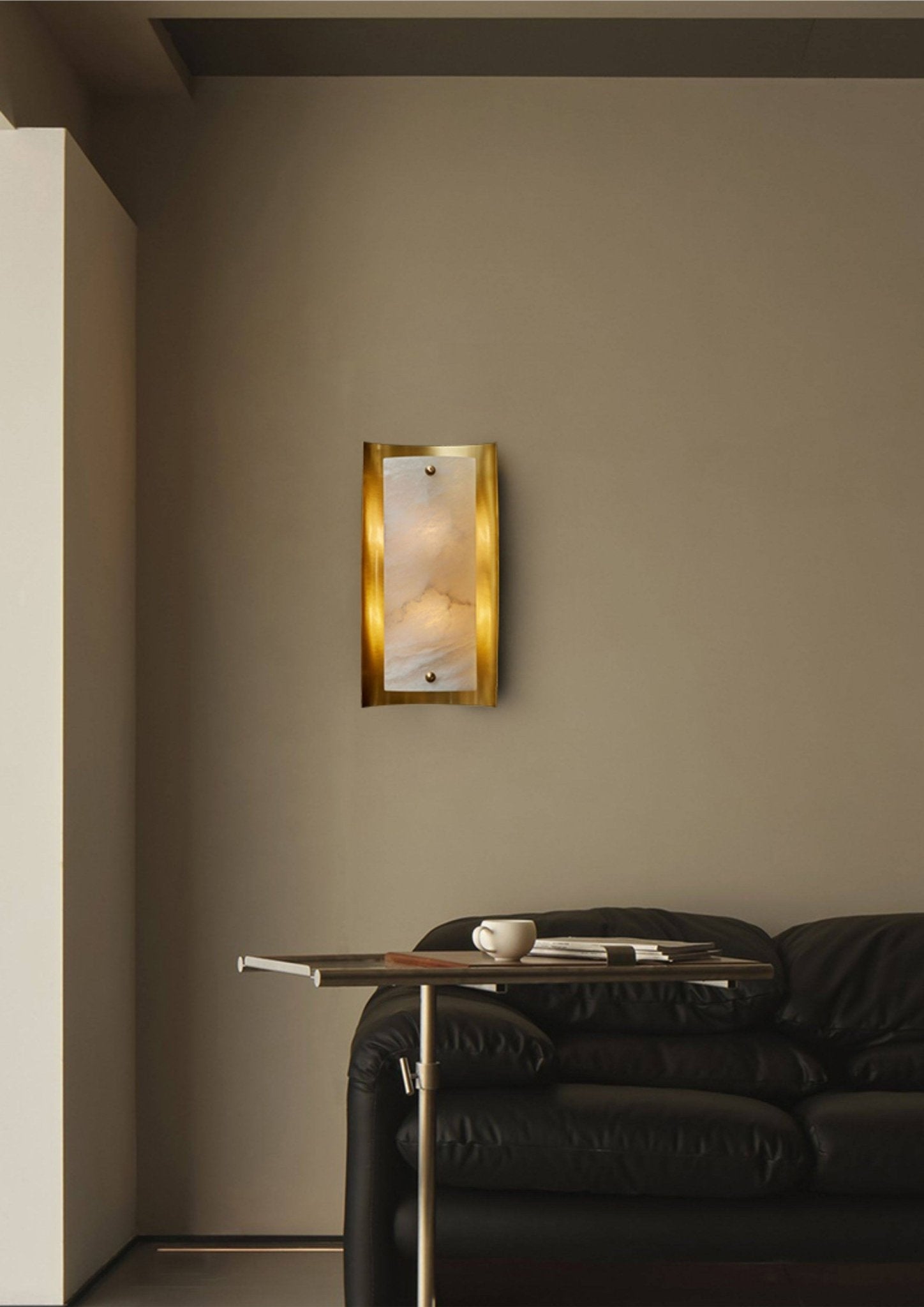 Calviero Alabaster Wall Sconce by Bling Lighting Studio