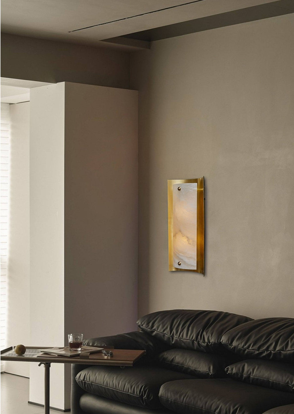 Calviero Alabaster Wall Sconce by Bling Lighting Studio