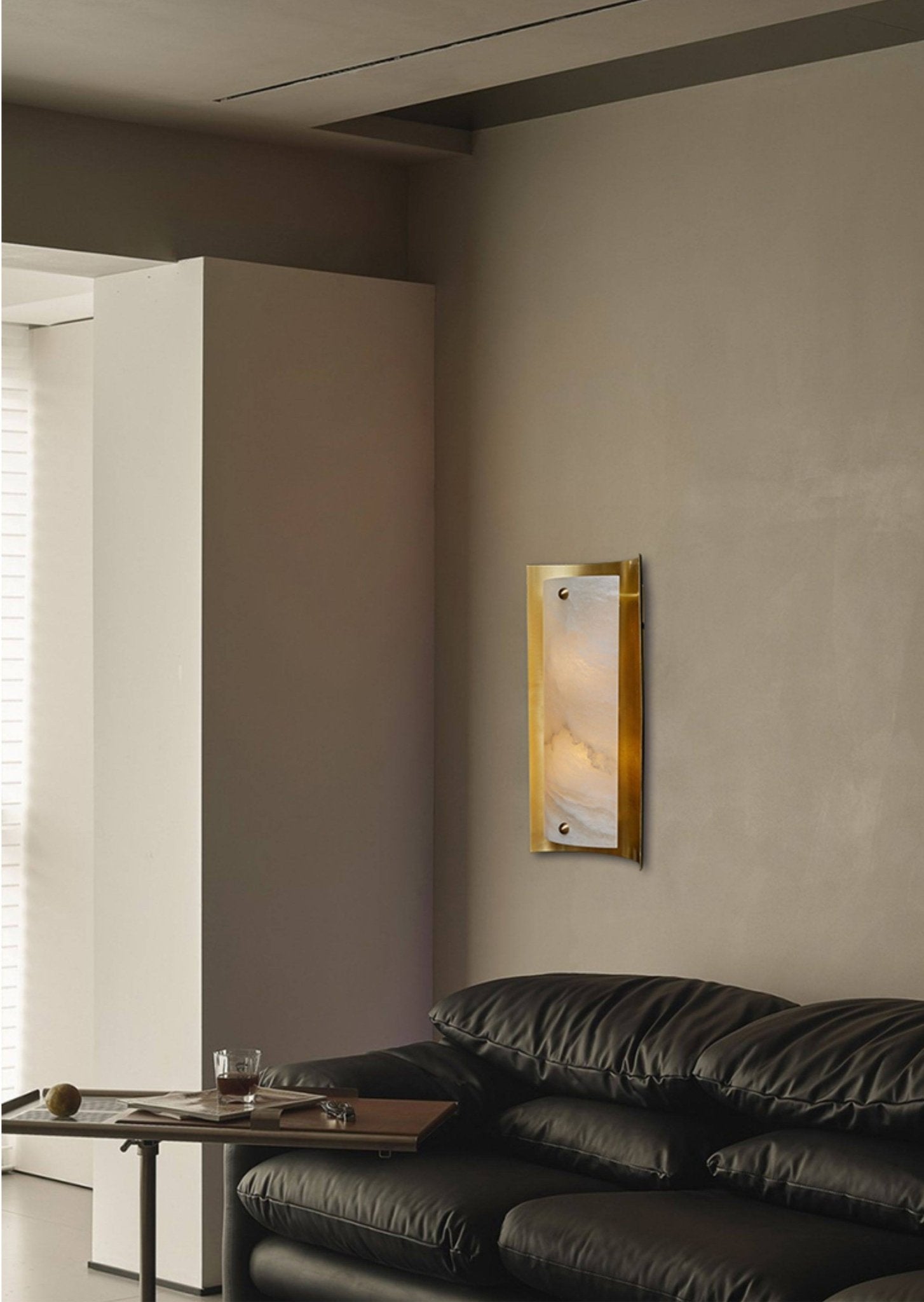 Calviero Alabaster Wall Sconce by Bling Lighting Studio