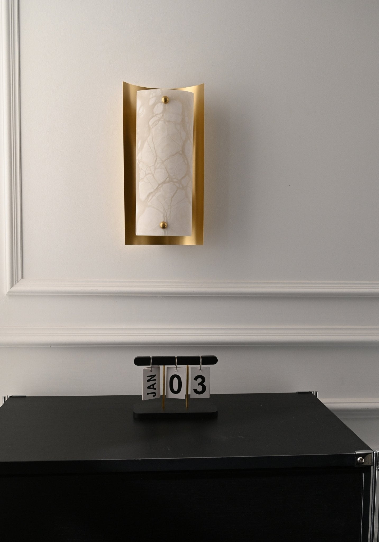 Calviero Alabaster Wall Sconce by Bling Lighting Studio