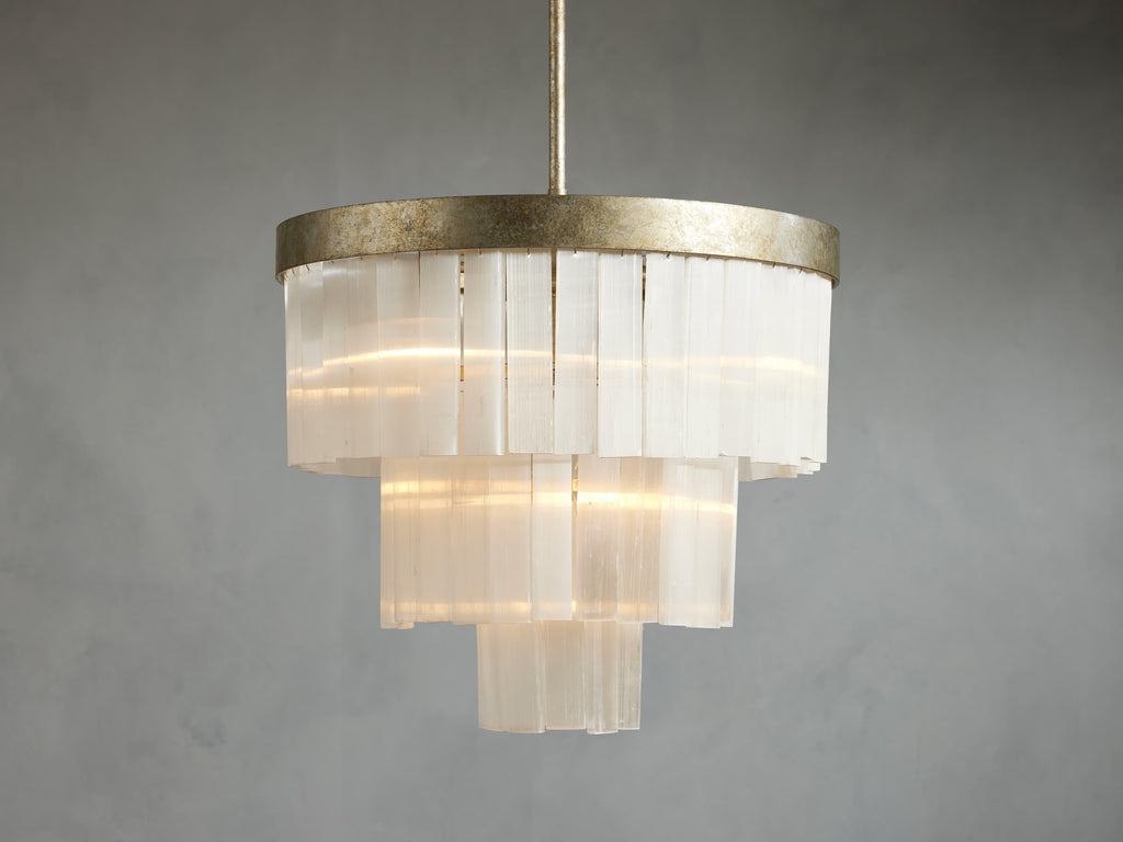 Cameron 3 Tier Selenite Chandelier by Bling Lighting Studio
