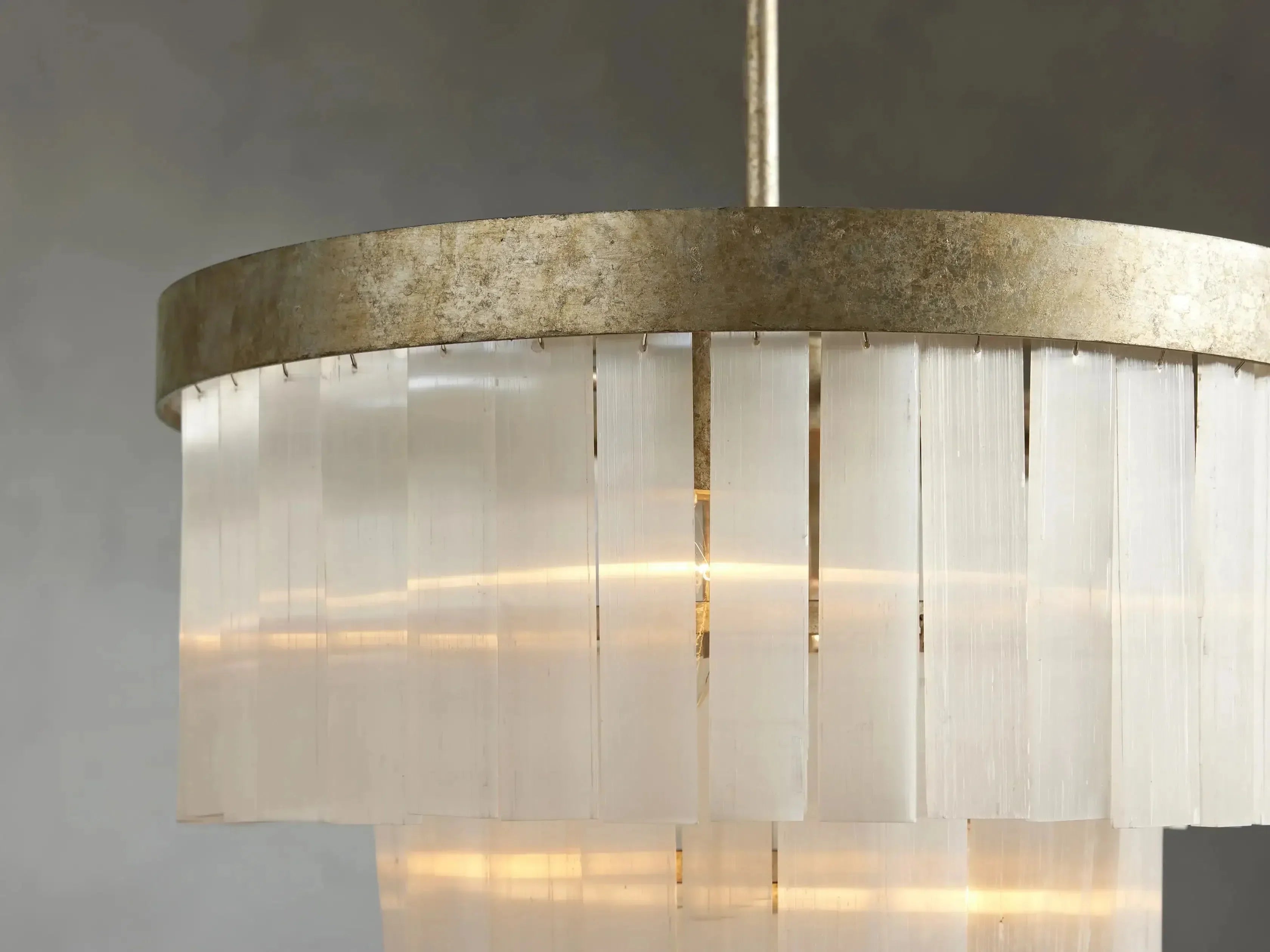 Cameron 3 Tier Selenite Chandelier by Bling Lighting Studio