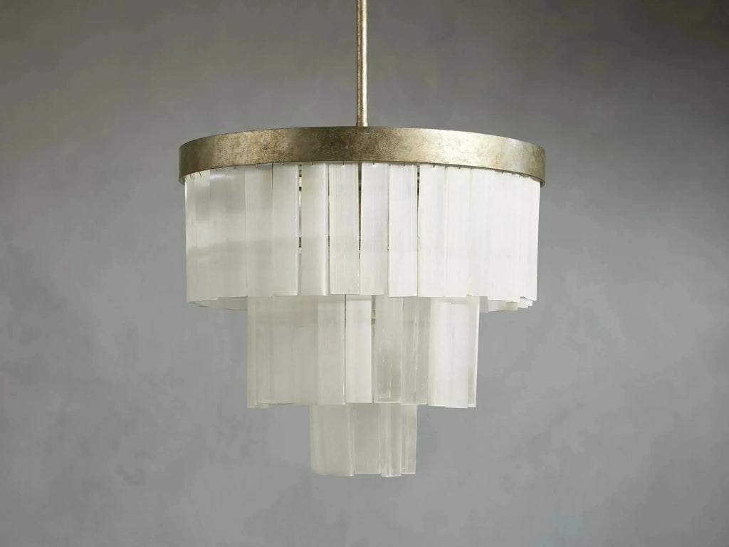Cameron 3 Tier Selenite Chandelier by Bling Lighting Studio