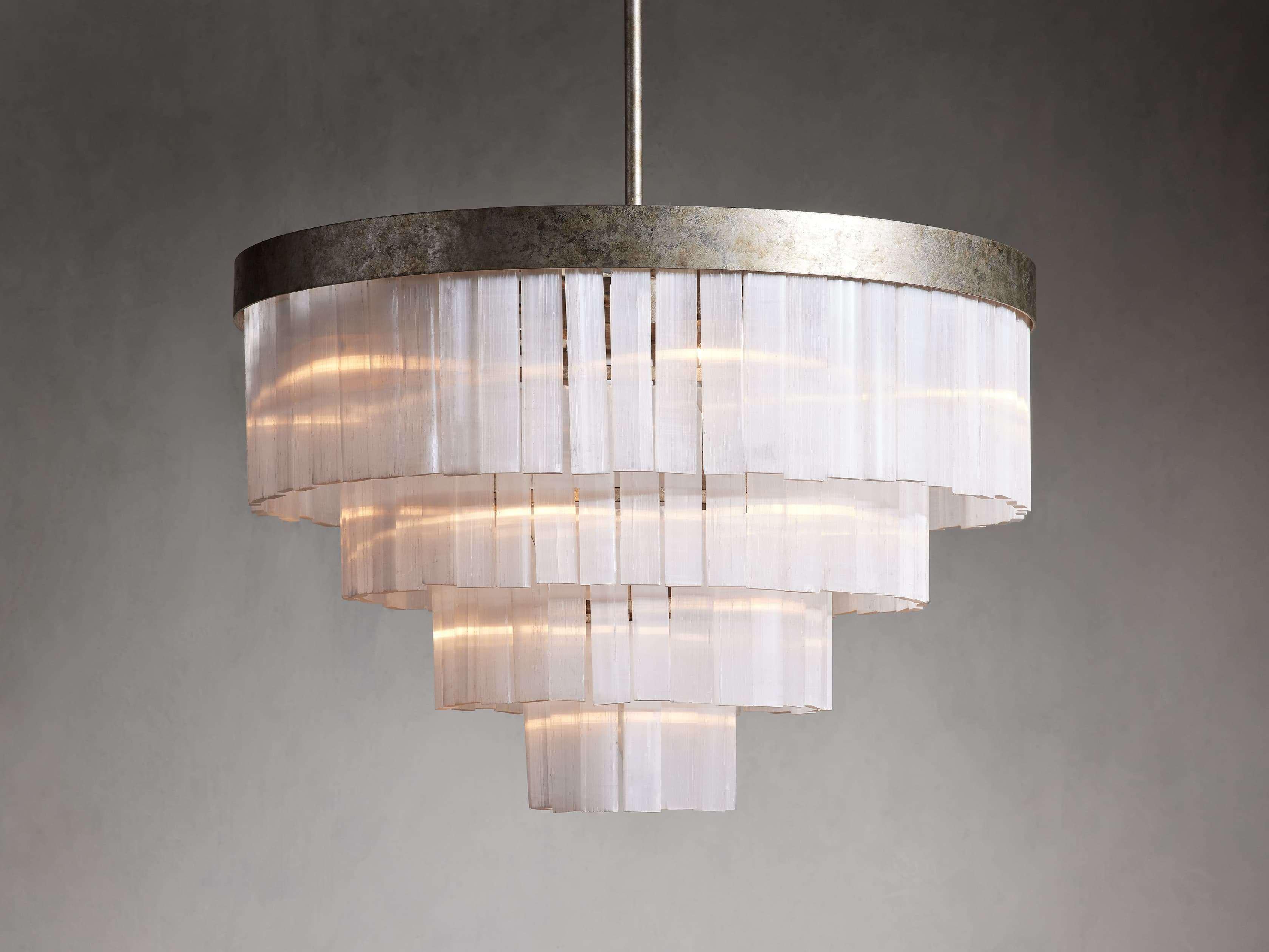 Cameron 4 Tier Selenite Chandelier by Bling Lighting Studio