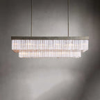 Cameron Rectangular Selenite Chandelier by Bling Lighting Studio