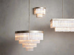 Cameron Rectangular Selenite Chandelier by Bling Lighting Studio