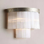 Cameron Selenite Wall Sconce by Bling Lighting Studio